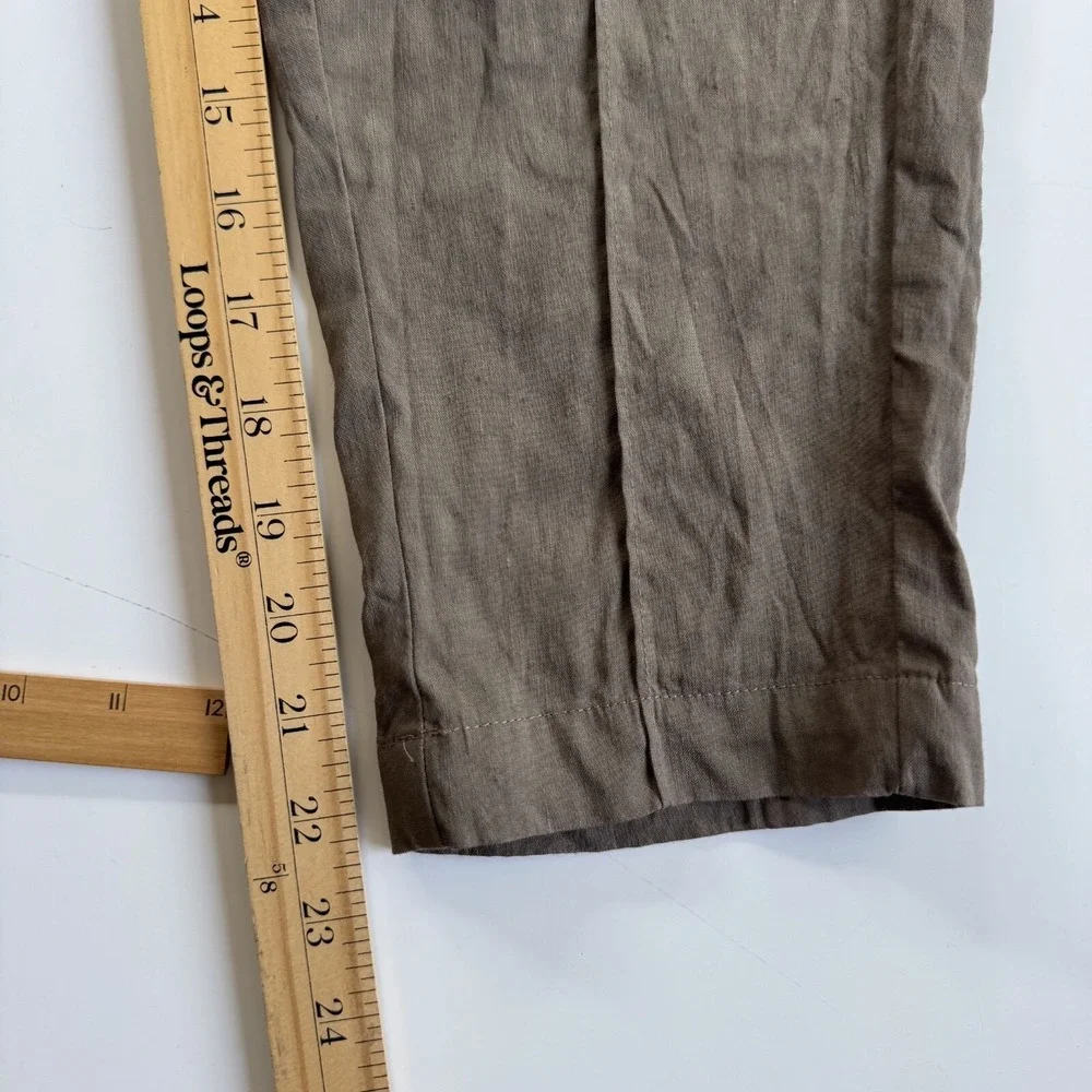 BABATON Errol Ankle Linen Blend Pant Womens‎ XXS Elastic Waist Comfort Beach 2XS